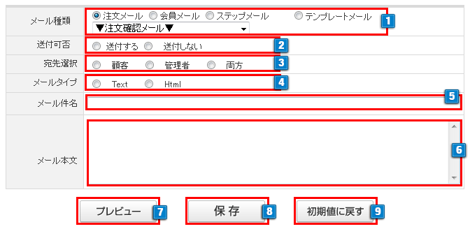 自動返信メール管理