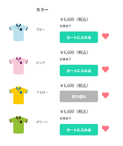 オプション表示例
