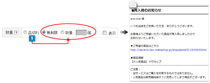 再入荷のお知らせ