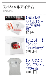 スペシャル商品表示例